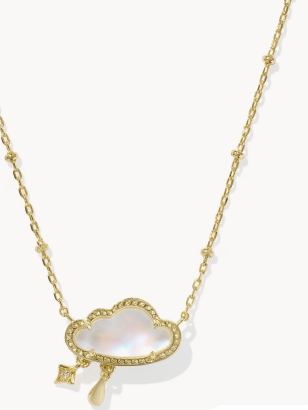 Celeste Cloud Gold Short Pendant Necklace